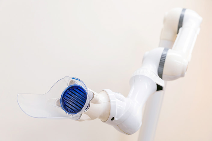 口腔外バキュームを使った空気感染予防