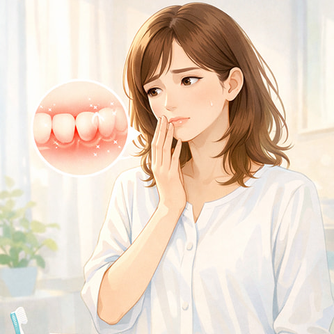 歯ぐきが赤くなっている、腫れている気がする