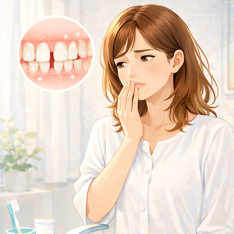 歯と歯の間に、すき間ができてきた気がする